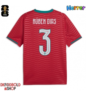 Portugal Ruben Dias #3 Hjemmebanetrøje VM 2026 Kort ærmer